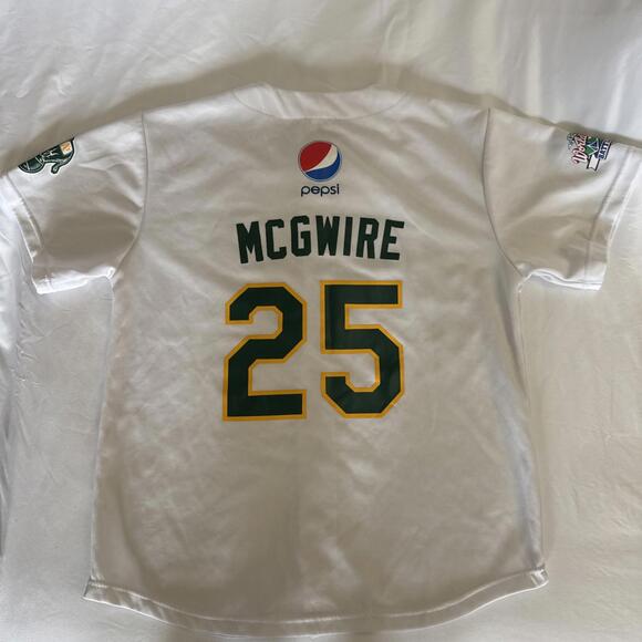 Mark Mcgwire Oakland A's Pepsi Jersey L World Series Battle Of The Bay 25 Nice ! - Picture 6 of 14